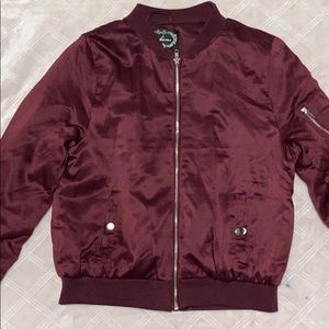 Burgundy Bomber Jacket
